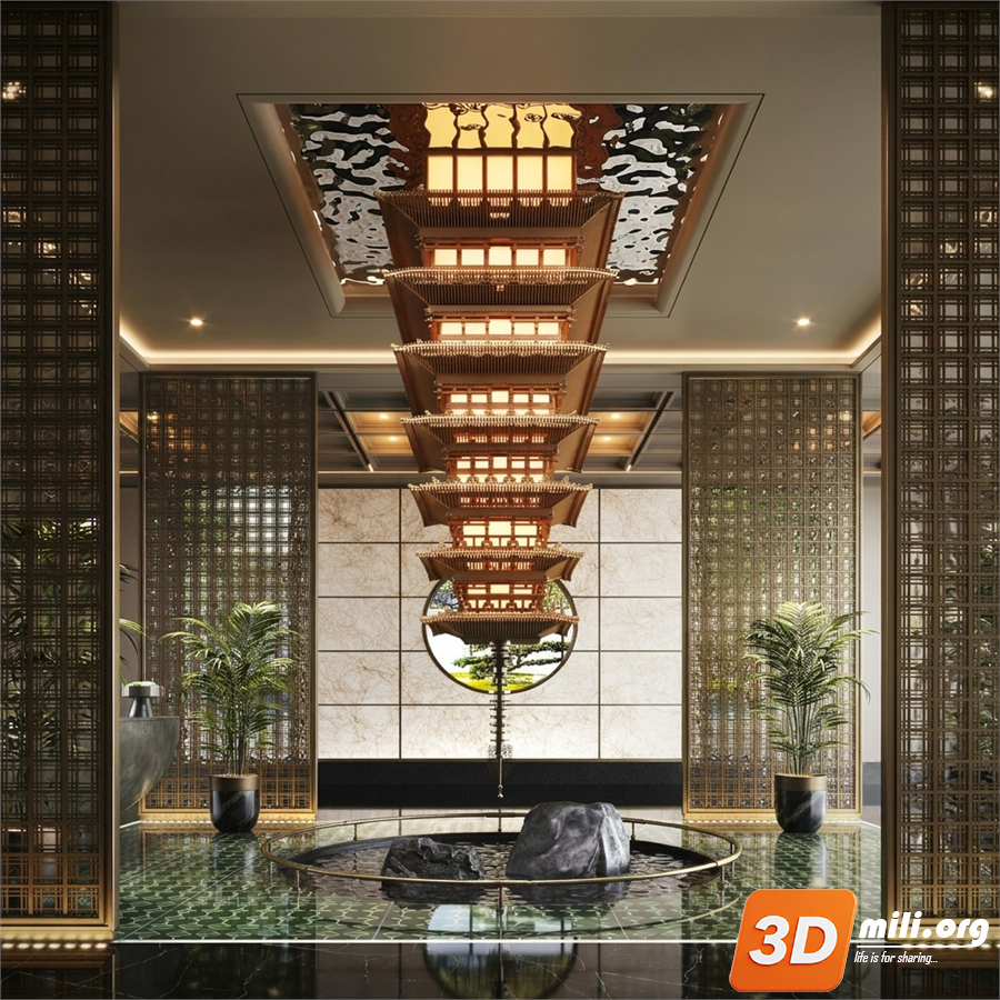 Lobby Decoration Skp Files 